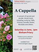 <i>A cappella</i> concert at Binham Priory